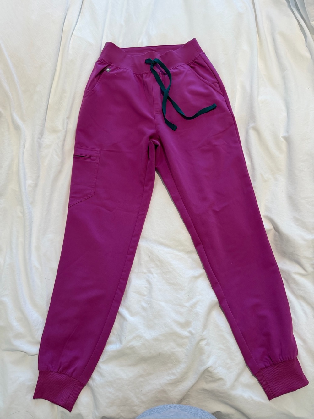 Figs Women's Fuchsia Jogger Pants with Drawstring